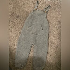 NWOT - Carter's Baby 18M Gray Knit Overalls